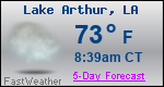 Weather Forecast for Lake Arthur, LA