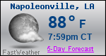 Weather Forecast for Napoleonville, LA