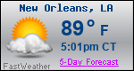 Weather Forecast for New Orleans, LA