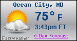 Weather Forecast for Ocean City, MD