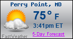 Weather Forecast for Perry Point, MD