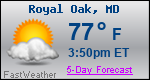 Weather Forecast for Royal Oak, MD