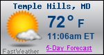 Weather Forecast for Temple Hills, MD
