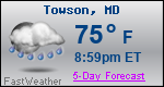 Weather Forecast for Towson, MD