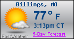 Weather Forecast for Billings, MO