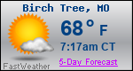 Weather Forecast for Birch Tree, MO