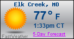 Weather Forecast for Elk Creek, MO