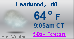 Weather Forecast for Leadwood, MO