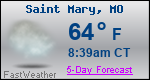 Weather Forecast for Saint Mary, MO