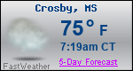 Weather Forecast for Crosby, MS