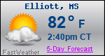 Weather Forecast for Elliott, MS