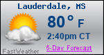 Weather Forecast for Lauderdale, MS