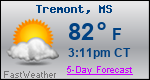 Weather Forecast for Tremont, MS