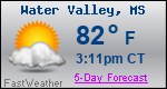 Weather Forecast for Water Valley, MS