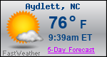 Weather Forecast for Aydlett, NC