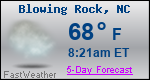 Weather Forecast for Blowing Rock, NC