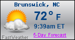 Weather Forecast for Brunswick, NC
