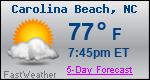 Weather Forecast for Carolina Beach, NC