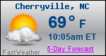 Weather Forecast for Cherryville, NC