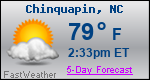 Weather Forecast for Chinquapin, NC