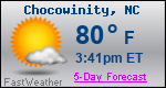 Weather Forecast for Chocowinity, NC