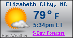 Weather Forecast for Elizabeth City, NC
