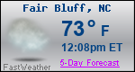 Weather Forecast for Fair Bluff, NC