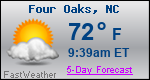 Weather Forecast for Four Oaks, NC