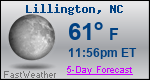 Weather Forecast for Lillington, NC
