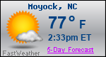 Weather Forecast for Moyock, NC