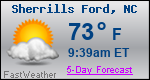 Weather Forecast for Sherrills Ford, NC