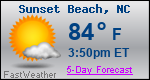 Weather Forecast for Sunset Beach, NC