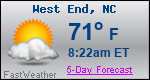 Weather Forecast for West End, NC