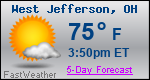 Weather Forecast for West Jefferson, OH