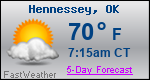 Weather Forecast for Hennessey, OK