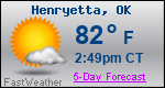 Weather Forecast for Henryetta, OK