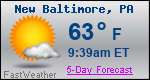 Weather Forecast for New Baltimore, PA