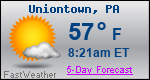 Weather Forecast for Uniontown, PA
