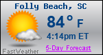 Weather Forecast for Folly Beach, SC