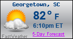 Weather Forecast for Georgetown, SC