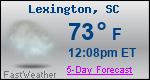 Weather Forecast for Lexington, SC