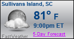Weather Forecast for Sullivans Island, SC