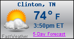 Weather Forecast for Clinton, TN