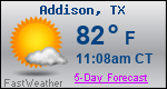 Weather Forecast for Addison, TX