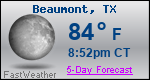 Weather Forecast for Beaumont, TX