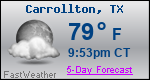 Weather Forecast for Carrollton, TX