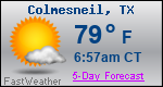 Weather Forecast for Colmesneil, TX
