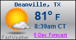 Weather Forecast for Deanville, TX