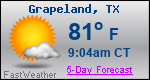 Weather Forecast for Grapeland, TX