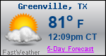 Weather Forecast for Greenville, TX
